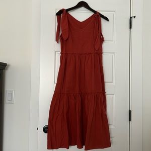 Burnt orange 100%cotton dress